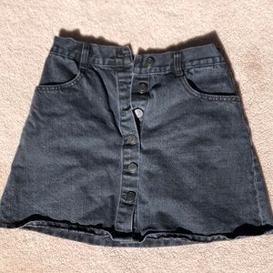 Brandy Melville Black Button Up Denim Skirt